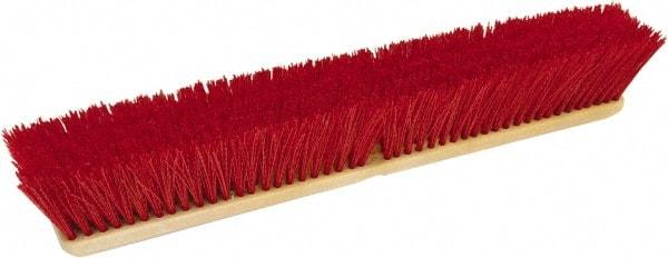 O-Cedar - 18" Heavy Duty Polypropylene Push Broom - 3-1/4" Bristle Length, Foam Block, Threaded Handle Connection, Handle Sold Separately - Strong Tooling