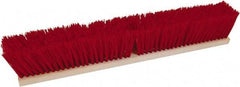 O-Cedar - 36" Rough Surface Polypropylene Push Broom - 3-1/4" Bristle Length, Wood Block, Threaded Handle Connection, Handle Sold Separately - Strong Tooling