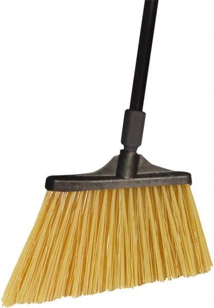 O-Cedar - 13" Wide, Beige Polypropylene Bristles, 54" Metal Handle, Angled Broom - 54 Inch Handle Length - Strong Tooling