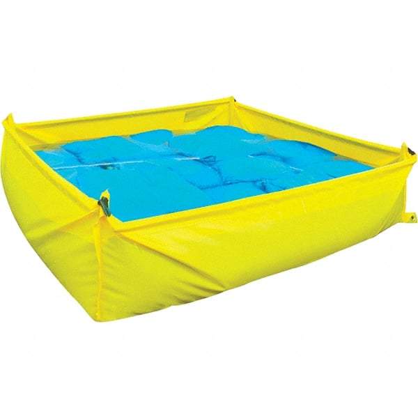 UltraTech - 48" Long x 14" High x 48" Wide Staging Pool - Yellow Polyethylene, For Spill Containment - Strong Tooling