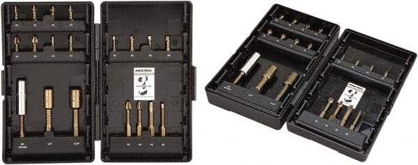 VEGA Industries - 19 Piece, Impact Driver Bit Set - #1 to #3, 1/4" Hex Drive, Phillips, Square Point - Strong Tooling