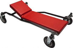 Whiteside - 600 Lb Capacity, 4 Wheel Heavy-Duty Creeper - Steel, 40" Long x 7-7/8" High x 24" Wide - Strong Tooling