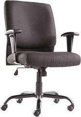 OIF - 43-3/4" High Big & Tall Swivel/Tilt Chair - 28-1/2" Wide x 27-3/8" Deep, Fabric Mesh Seat, Black - Strong Tooling