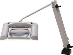 Waldmann Lighting - 35 Inch, Articulated, Clamp Mounted, LED, White, Magnifying Task Light - 13.20 Watt, 120 Volt, 1.75x Magnification, 165mm Wide - Strong Tooling