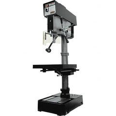 Jet - 10-7/16" Swing, Variable Speed Pulley Drill Press - Variable Speed, 2 hp, Three Phase - Strong Tooling