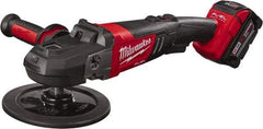 Milwaukee Tool - 7" Pad Diam, 2,200 RPM, Handheld Cordless Polisher - 18 Volts - Strong Tooling