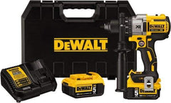 DeWALT - 20 Volt 1/2" Chuck Pistol Grip Handle Cordless Drill - 0-2000 RPM, Keyless Chuck, Reversible, 2 Lithium-Ion Batteries Included - Strong Tooling