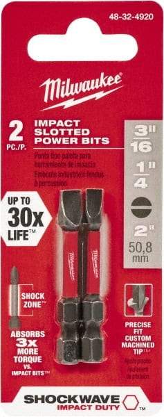 Milwaukee Tool - Impact Ready Accessory Set - 1/4" Hex Drive, Slotted Point - Strong Tooling