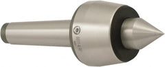 Bison - MT5 Morse Taper Shank, 85mm Head Diam, Live Center - 2,500 Max RPM, 40mm Point Diam, 1.73" Point Len, 4,190 Lb Max Workpc, Standard Point - Strong Tooling