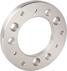 Bison - Adapter Back Plate for 5" Diam Bison Power Lathe Chucks - A2-4 Mount, 61mm Through Hole Diam - Strong Tooling