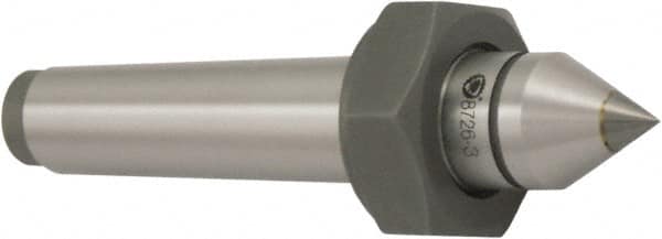 Bison - 1.24" Head Diam, Standard Point Solid Dead Center - 4MT Morse Taper, 14mm Point Diam - Strong Tooling