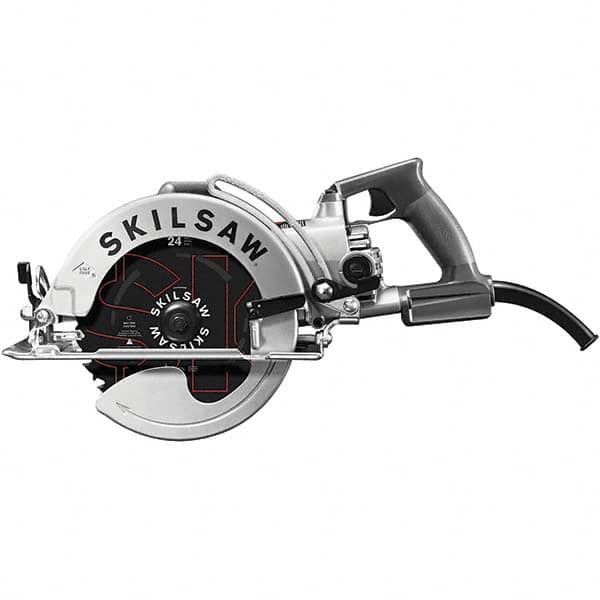 Skilsaw - 15 Amps, 8-1/4" Blade Diam, 4,700 RPM, Electric Circular Saw - 120 Volts, 8' Cord Length, 7/8" Arbor Hole, Left Blade - Strong Tooling