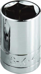 SK - 1-1/2", 1/2" Drive, Standard Hand Socket - 6 Points, Steel, Chrome Finish - Strong Tooling