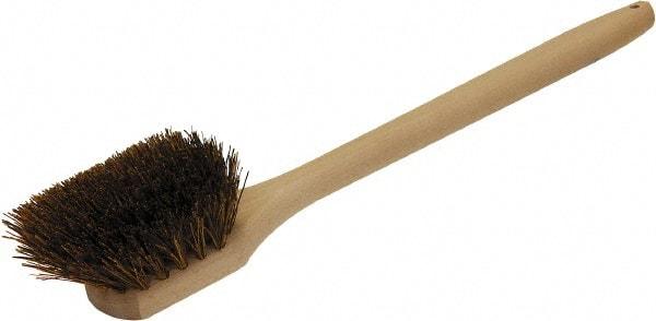 O-Cedar - 2" Bristle Length, Palmyra Utility Scrub Brush - 20" Long x 3" Wide Head, 20" OAL, Beige, Wood Block - Strong Tooling