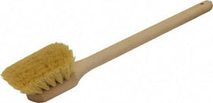 O-Cedar - 2" Bristle Length, Tampico Utility Scrub Brush - 20" Long x 3" Wide Head, 20" OAL, Beige, Wood Block - Strong Tooling