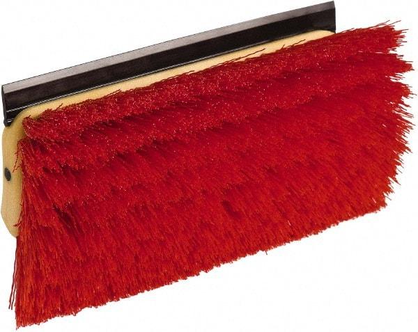 O-Cedar - 2" Bristle Length, Polypropylene Scrub Brush - 10" Long x 5" Wide Head, 10" OAL, Red, Plastic Block - Strong Tooling