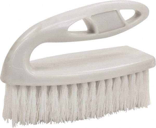 O-Cedar - 1" Bristle Length, Polypropylene Scrub Brush - 6" Long x 3" Wide Head, 6" OAL, White, Plastic Block - Strong Tooling