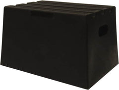 Diversified Plastics - 11-3/4" High x 13-5/8" Wide x 19-1/4" Deep, Black Step Stool - 500 Lb Capacity - Strong Tooling