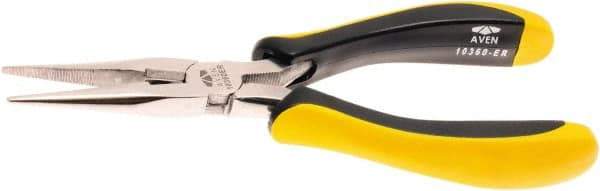 Aven - 6-1/2" OAL, 25/32" Jaw Length x 1-1/2" Jaw Width, Long Nose Side Cutting Multipurpose Pliers - Serrated Jaw, Pliers Head, Ergonomic Comfort Handles - Strong Tooling