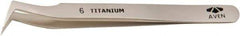 Aven - 4-1/4" OAL 6-SA Precision Tweezers - Bent Point - Strong Tooling