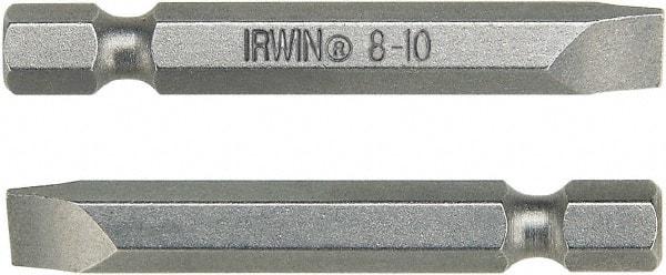 Irwin - 1.22mm Slotted Screwdriver Bit - 1/4" Hex Drive, 6" OAL - Strong Tooling