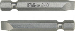 Irwin - 1.22mm Slotted Screwdriver Bit - 1/4" Hex Drive, 6" OAL - Strong Tooling