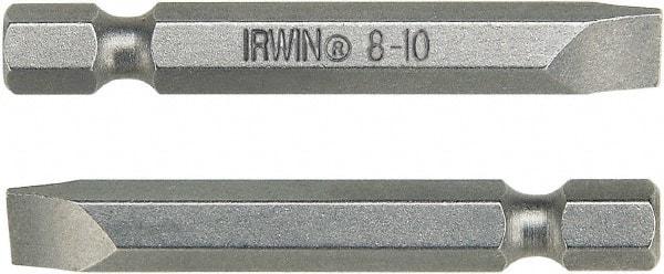 Irwin - 0.99mm Slotted Screwdriver Bit - 1/4" Hex Drive, 6" OAL - Strong Tooling