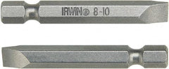 Irwin - 0.99mm Slotted Screwdriver Bit - 1/4" Hex Drive, 6" OAL - Strong Tooling