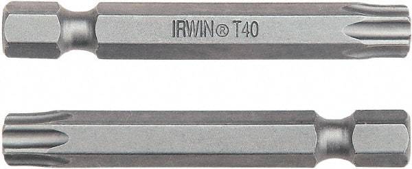 Irwin - T7 Torx Bit - 1/4" Hex Drive, 3-1/2" OAL - Strong Tooling