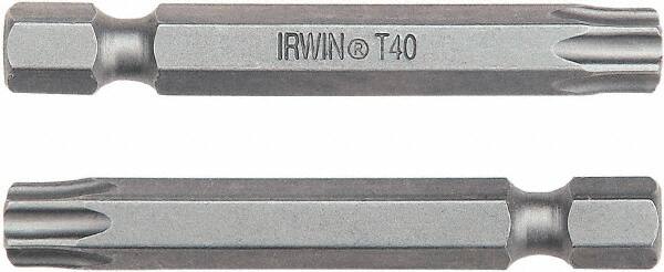 Irwin - T9 Torx Bit - 1/4" Hex Drive, 3-1/2" OAL - Strong Tooling