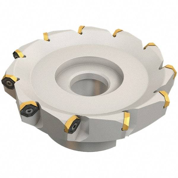 Iscar - 72.4mm Cut Diam, 22mm Arbor Hole, 4.6mm Max Depth of Cut, 50° Indexable Chamfer & Angle Face Mill - 7 Inserts, IQ845 SYHU 07.. Insert, Right Hand Cut, Through Coolant, Series DoveIQMill - Strong Tooling