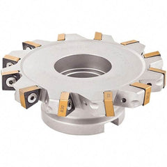 Iscar - Shell Mount B Connection, 0.62" Cutting Width, 1.378" Depth of Cut, 5" Cutter Diam, 1-1/4" Hole Diam, 12 Tooth Indexable Slotting Cutter - FDN-XN13 Toolholder, XNMU 13 Insert - Strong Tooling