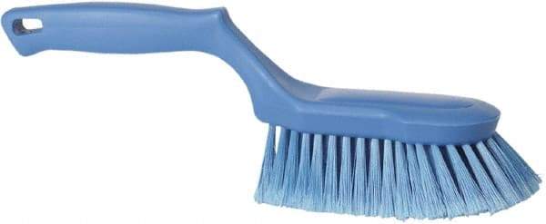 Vikan - 2" Bristle Length, Polyester Wash Brush - 5-13/16" Long x 5" Wide Head, 13-1/2" OAL, Blue, Polypropylene Block - Strong Tooling