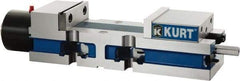 Kurt - 4" Jaw Width, 6" Jaw Opening Capacity, Horizontal Stationary Machine Vise - Hydraulic Operation, 7,800 Lb Capacity, 1 Station, 14.16" Long x 3.4900" High x 1-15/64" Deep, 1.235" Jaw Height, Ductile Iron - Strong Tooling