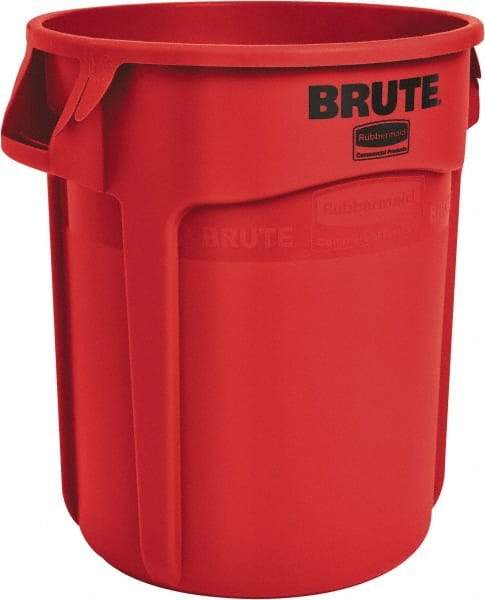 Rubbermaid - 20 Gal Red Round Trash Can - Polyethylene, 22.88" High - Strong Tooling