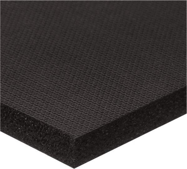 Value Collection - 1/4" Thick x 3/4" Wide x 10' Long Black Open Cell Polyurethane Foam Rubber Roll - Stock Length, Adhesive Back, -40°F to 225°F - Strong Tooling