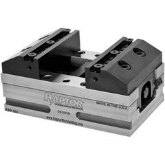 Raptor Workholding - 4" Jaw Width, 2" Throat Depth, Manual Precision Self Centering Vise - 3.937" OAW x 6.94" OAL x 2.971" OAH - Strong Tooling