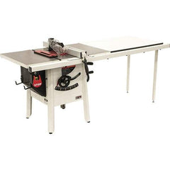 Jet - 10" Blade Diam, 5/8" Arbor Diam, 1 Phase Table Saw - 1-3/4 hp, 27" Wide, 115 Volt, 3-1/8" Cutting Depth - Strong Tooling