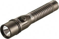 Handheld Flashlight: LED, 20 hr Max Run Time 4 Light Modes, Aluminum, Black