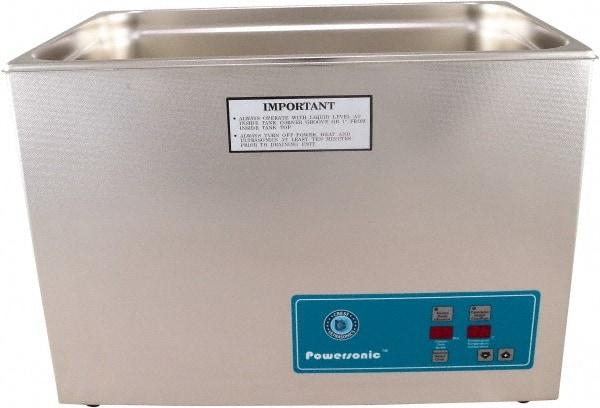 CREST ULTRASONIC - Bench Top Water-Based Ultrasonic Cleaner - 7 Gal Max Operating Capacity, Stainless Steel Tank, 14-1/2" High x 21" Long x 12-3/4" Wide, 230 Input Volts - Strong Tooling