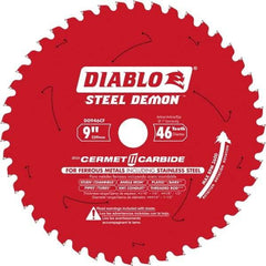 Freud - 9" Blade Diam, 46 Teeth, Carbide-Tipped Cold Saw Blade - 1" Arbor Hole Diam, 1/16" Blade Thickness - Strong Tooling