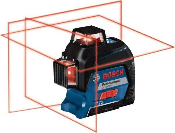 Bosch - 3 Beam 200' Max Range Self Leveling Line Laser - 3/32" at 30' Accuracy, Battery Included - Strong Tooling