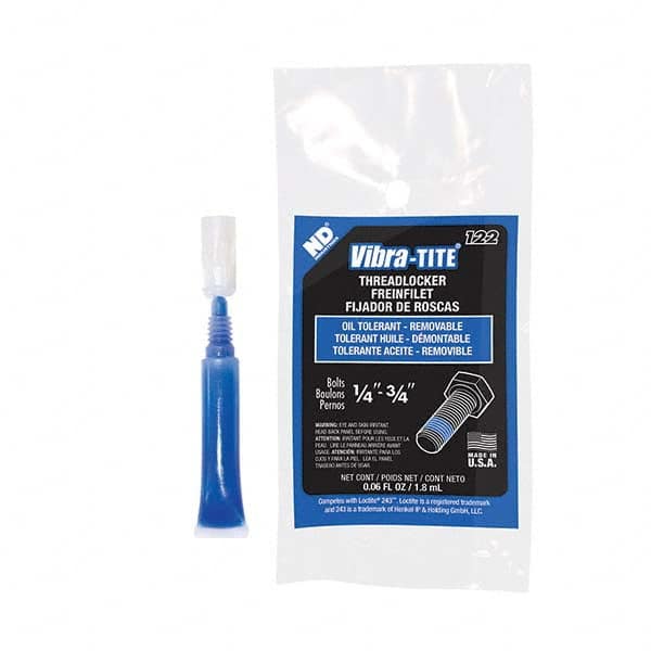 Vibra-Tite - 1.8 mL Tube, Blue, Oil Tolerant Threadlocker - Strong Tooling