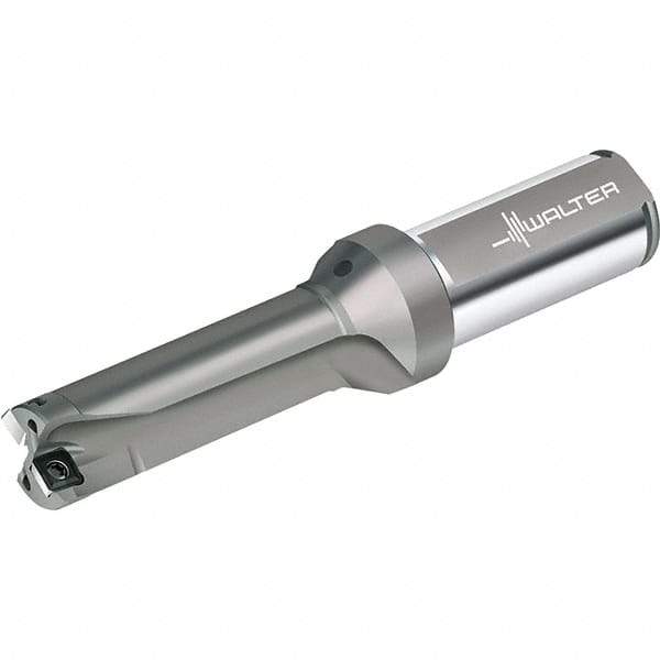 Walter - 75mm Max Drill Depth, 3xD, 25mm Diam, Indexable Insert Drill - 2 Inserts, 25mm Shank Diam, Straight Shank - Strong Tooling