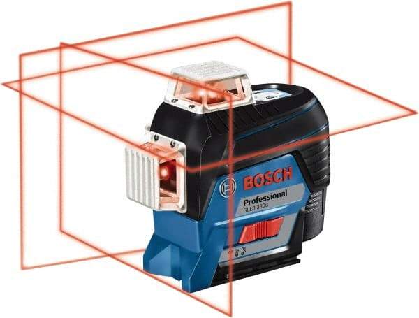 Bosch - 3 Beam 200' Max Range Self Leveling Line Laser - 3/32" at 30' Accuracy, Battery Included - Strong Tooling