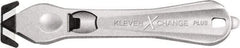 Klever Innovations - Recessed/Hook Blade Safety Cutter - 1-3/8" Carbon Steel Blade, Silver Magnesium Handle, 1 Blade Included - Strong Tooling