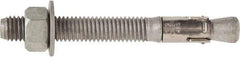 Powers Fasteners - 5/8" Diam, 5/8" Drill, 8-1/2" OAL, 1-1/2" Min Embedment Wedge Expansion Concrete Anchor - 1035 Carbon Steel, Hot Dipped Galvanized Finish, Hex Nut Head, Hex Drive, 6-1/2" Thread Length - Strong Tooling