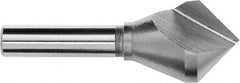 1/2″ Head Diam, 1/4″ Shank Diam, 1 Flute 90° Cobalt Countersink Uncoated, 2″ OAL, Single End, Straight Shank, Right Hand Cut