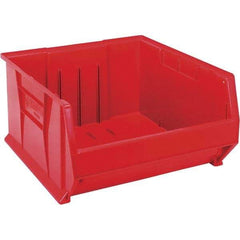 Quantum Storage - 225 Lb Load Capacity Red Polypropylene Tote Container - Stacking, 12" Long x 22-1/2" Wide x 23.9" High - Strong Tooling