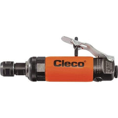 Cleco - 1/4" Collet, Straight Handle, Air Straight Die Grinder - 25,000 RPM, Front Exhaust, 23 CFM, 0.5 hp, 6.2 bar, 1/4" Inlet - Strong Tooling